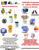Proyectos Especiales para Artículos Promocionales